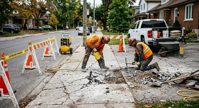 Sidewalk Repair in West Des Moines, IA